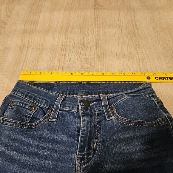 Signature Levi Strauss Low Rise Cuffed Stretch  Denim Jean Shorts Women’s Sz 24 - Picture 5 of 7